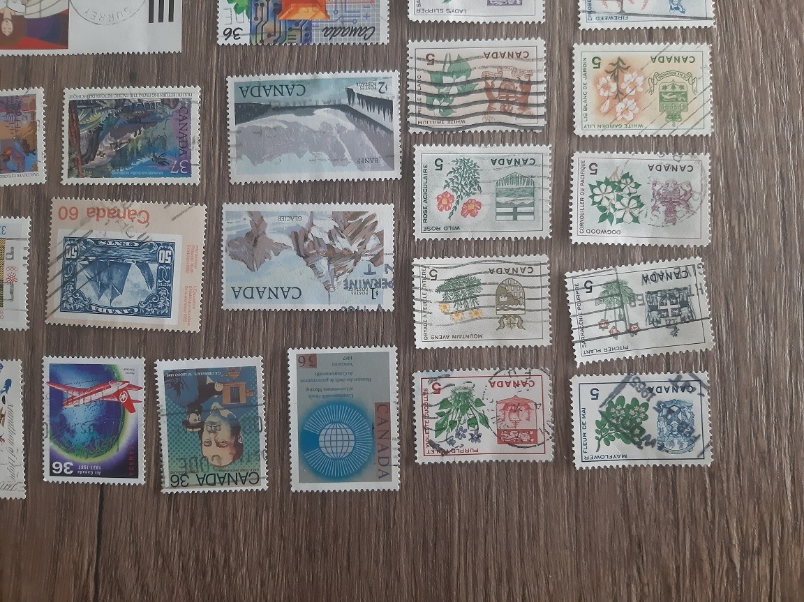 KANADA, razené známky, každá iná. 100 KS.
