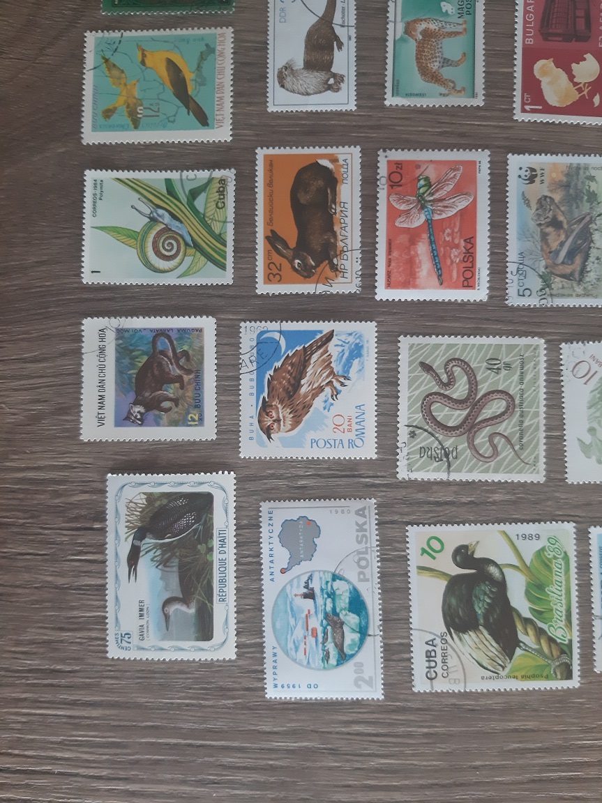 FAUNA, razené známky, každá iná. 100 KS.