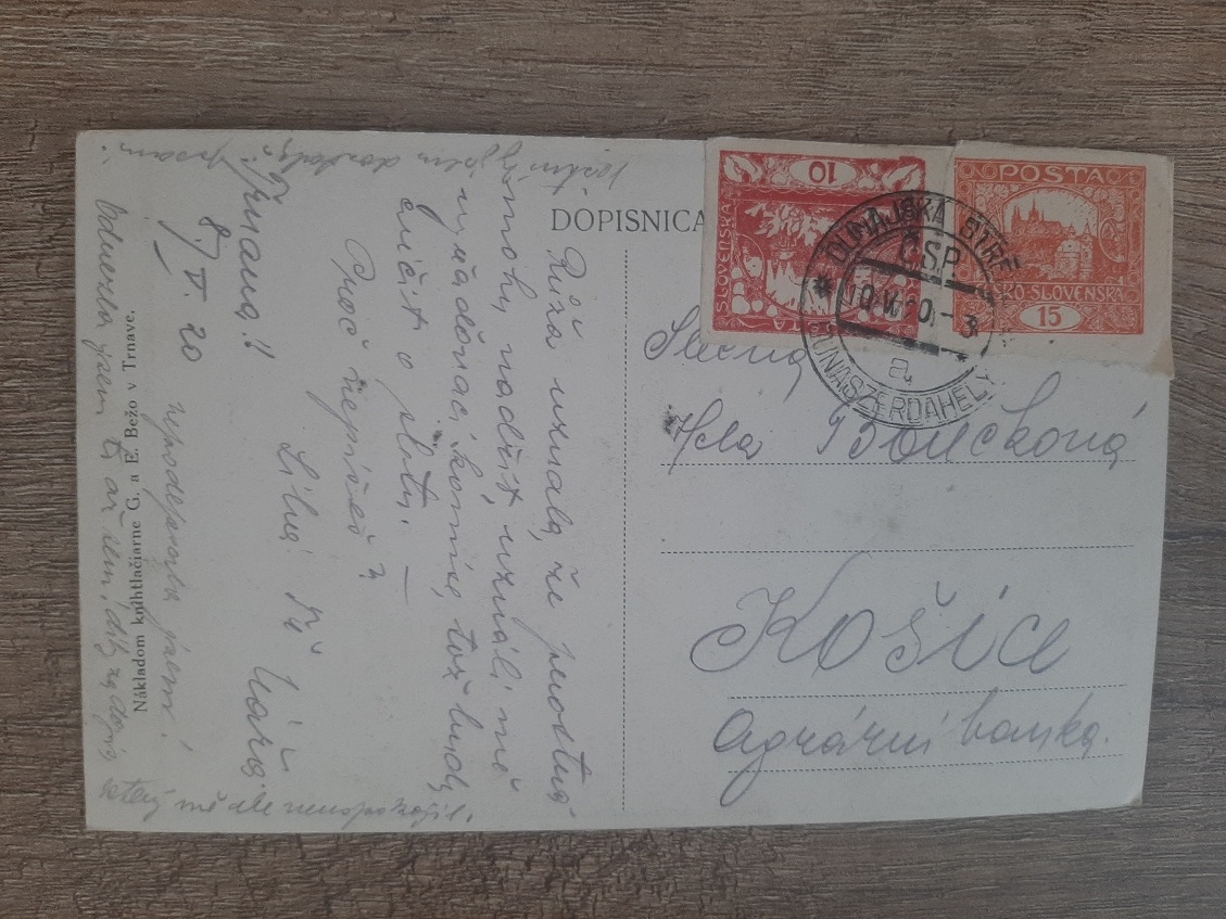 TRNAVA 1920, poslaná. KAPLNKA MESTSKEJ NEMOCNICE.