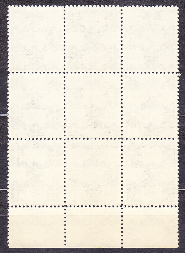 SLOVENSKÝ ŠTÁT 1941, Synek 55 DCH ZP 165 + DCH ZP 185, ** čistý 9-blok s doskovými chybami. HRADY A ZÁMKY.