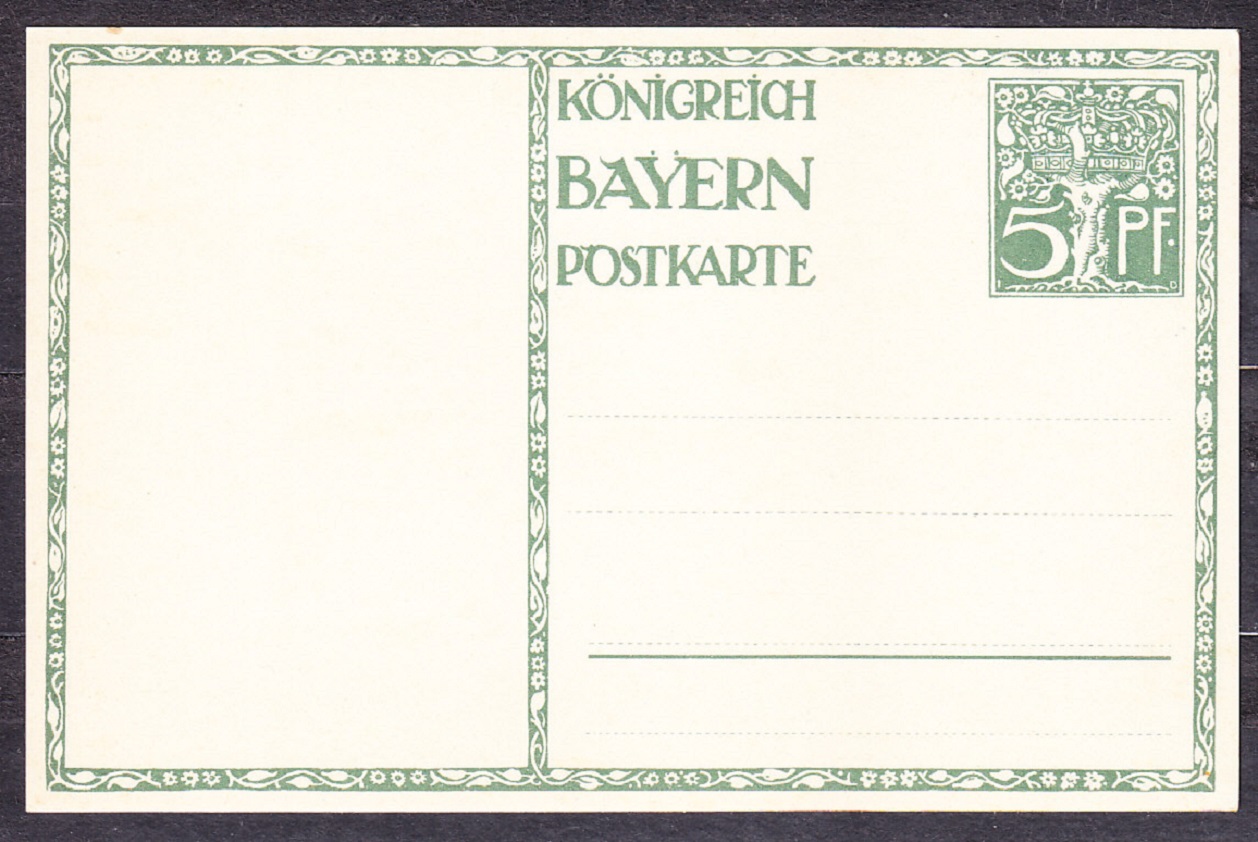 BAYERN 1911, nepoužitá, malý formát. JUBILEJNÉ 2.