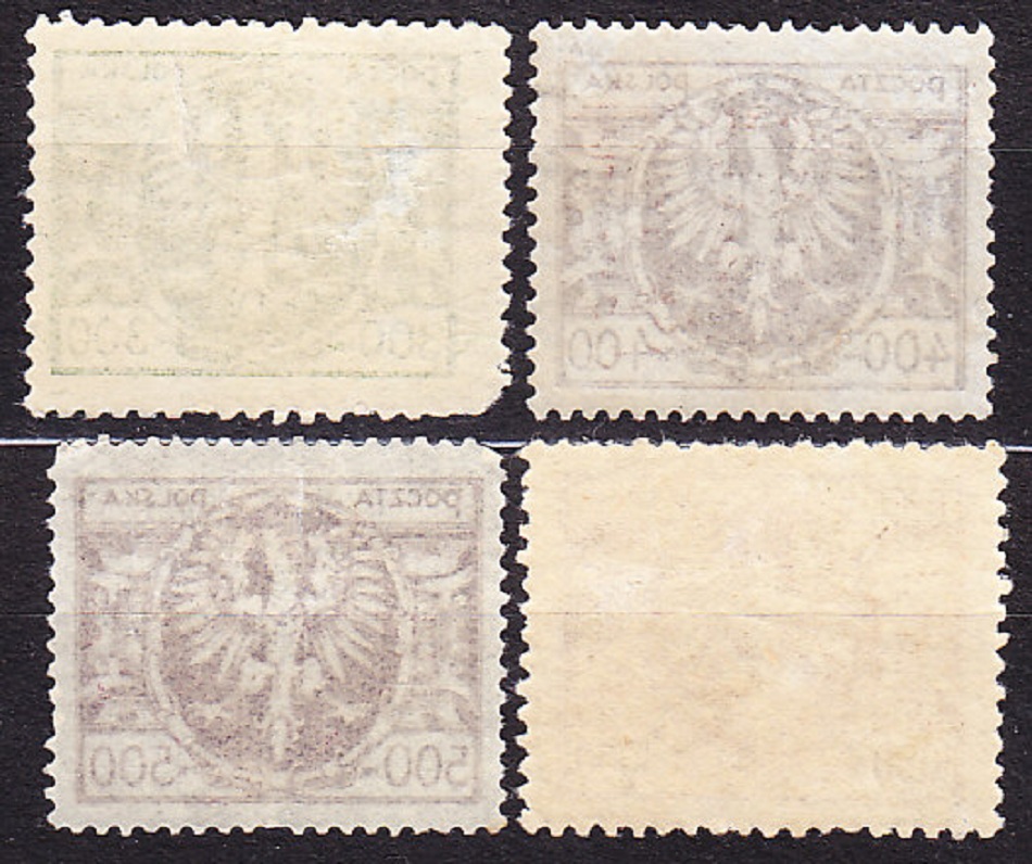 POĽSKO 1923, Michel 177-180, * čisté. ORLICA.