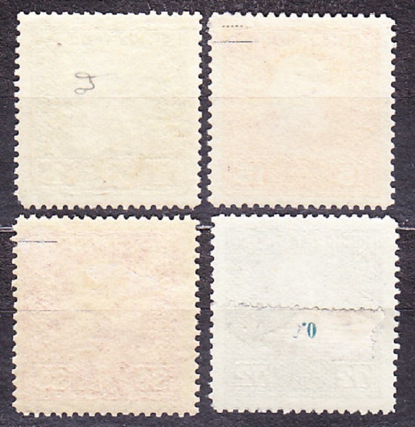 RAKÚSKO - POĽNÁ POŠTA 1915, Michel 22, 30, 34, 40, * čisté. KRÁĽ FRANTIŠEK JOZEF II.