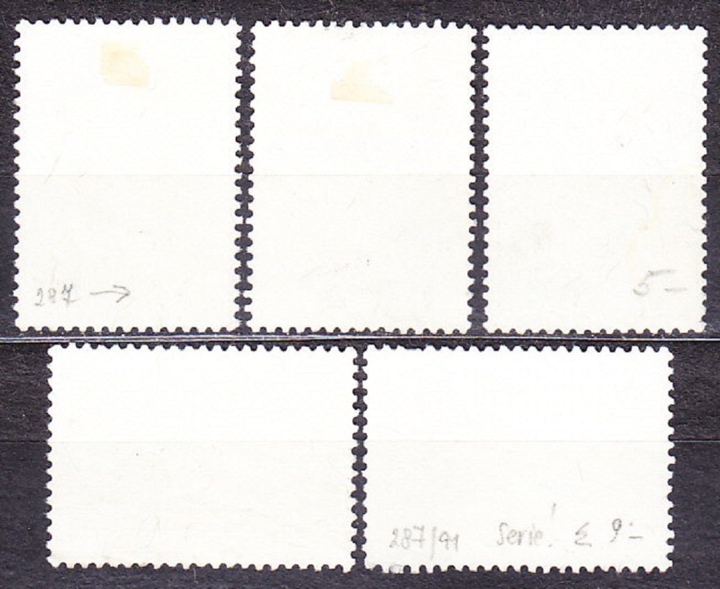 IRAK 1960, Michel 287-291, razená séria. DEŇ ARMÁDY.