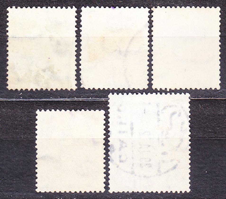 EGYPT 1927, Michel 122, 125, 128, 129, 133, razené. KRÁĽ FUAD.
