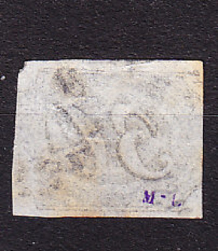 BRAZÍLIA 1844, Michel 5, razená. ČÍSLICE.