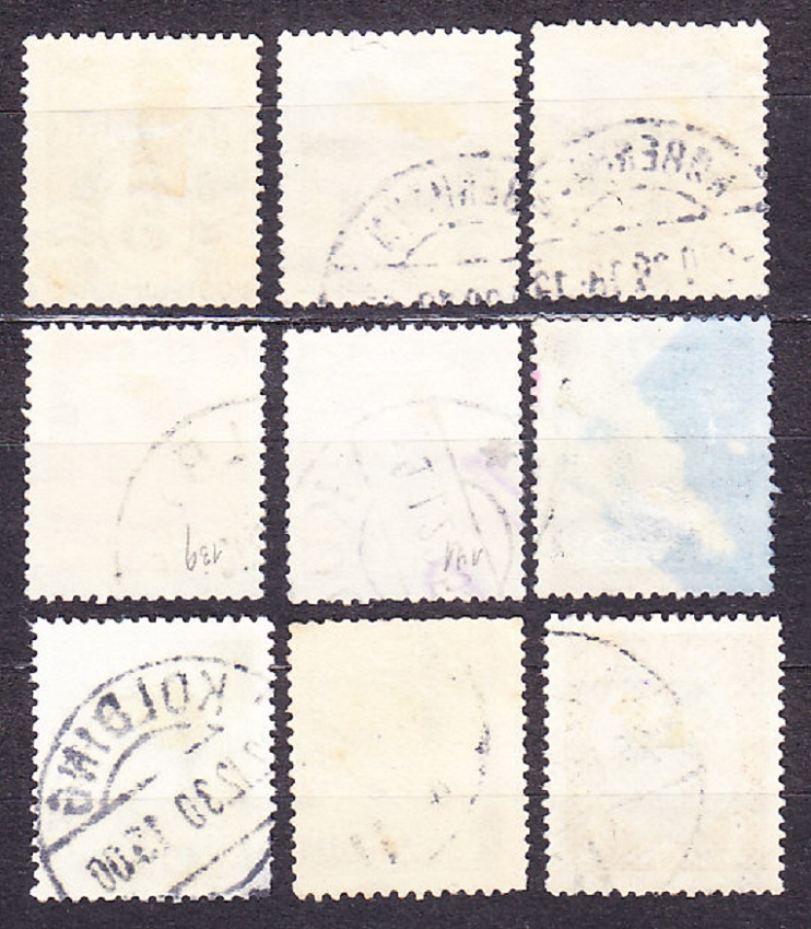 DÁNSKO 1921, Michel 118-120, 122-124, 126-128, razené. ČÍSLICE. KRÁĽ CHRISTIAN X.