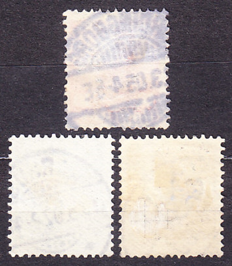 DÁNSKO 1905, Michel 48-49, 51, razené. KRÁĽ FREDERIK VIII.