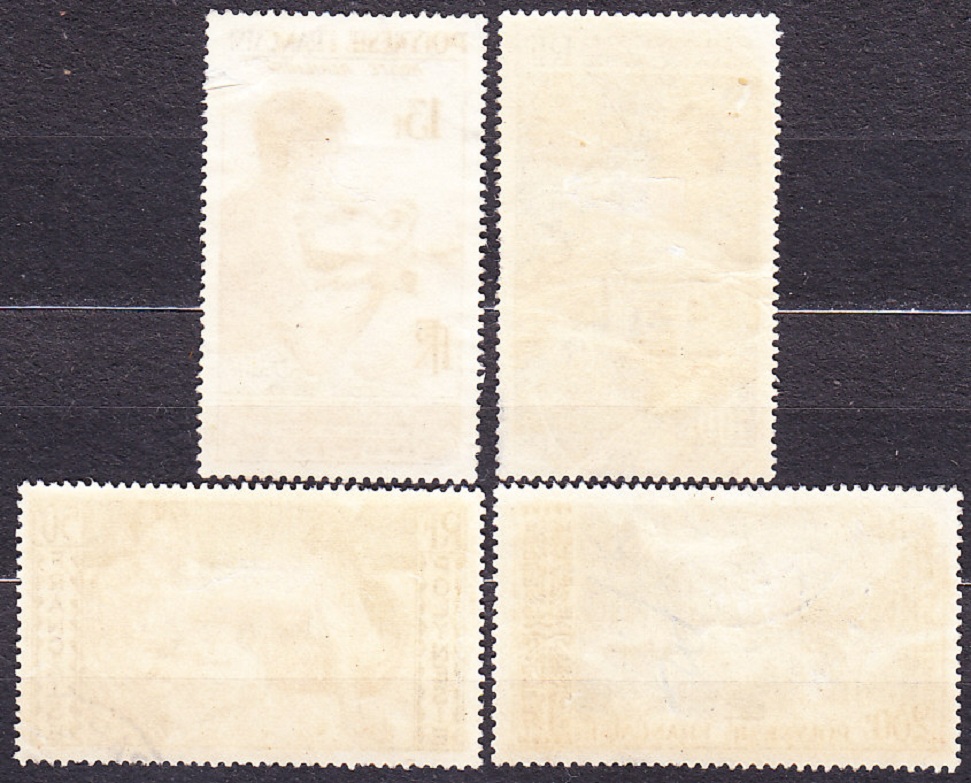 FRANCÚZSKA POLYNÉZIA 1958, Michel 10-13, razená séria. MAĽBY.