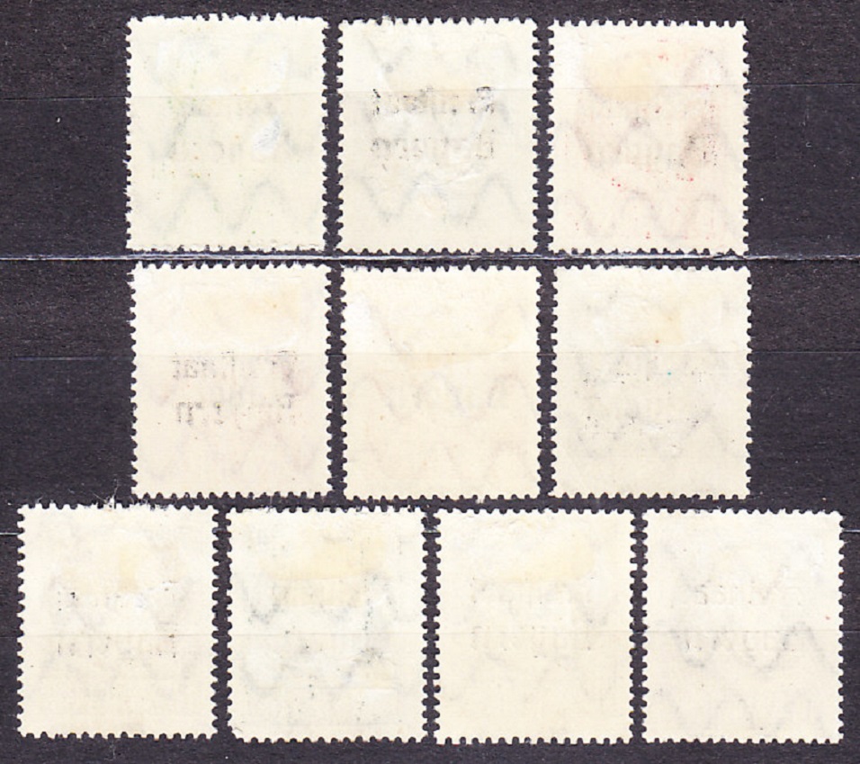 BAYERN 1919, Michel 153-156, 159-164, * čisté. KRÁĽ LUDWIG III. - PRETLAČE.