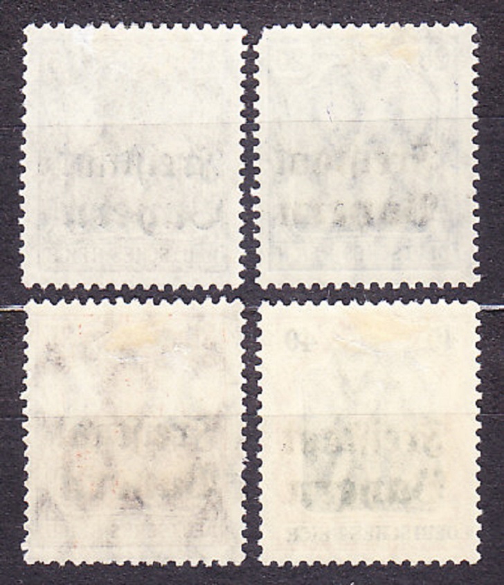 BAYERN 1919, Michel 141-142, 144-145, * čisté. GERMÁNIA - PRETLAČE.
