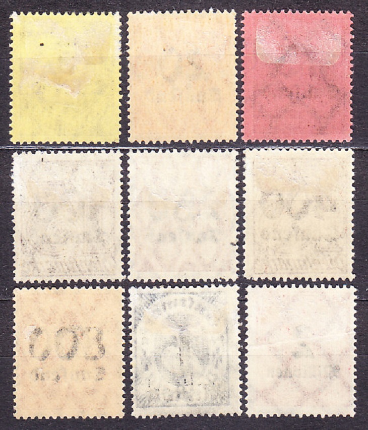 DEUTSCHES REICH 1923, Michel 89-97, * čisté. SLUŽOBNÉ. PRETLAČE.