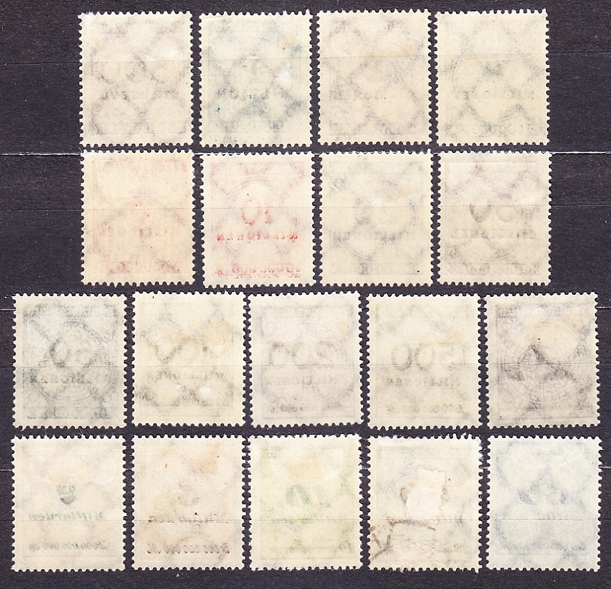 DEUTSCHES REICH 1923, Michel 313-330, kompletná séria. INFLAČNÉ. ČÍSLICE.