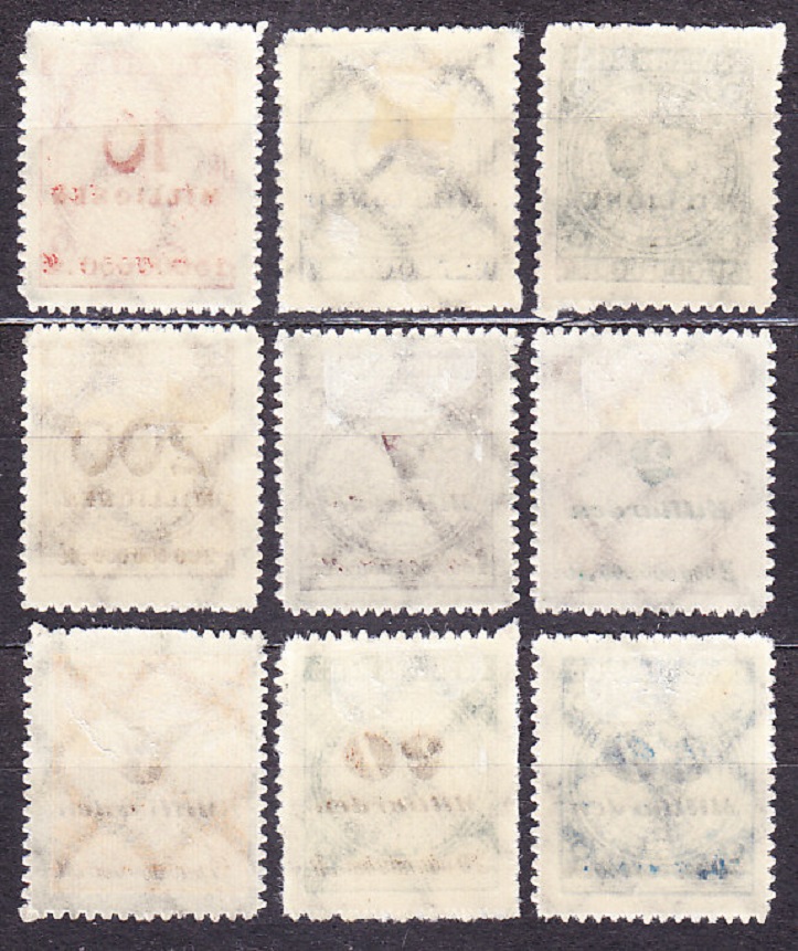 DEUTSCHES REICH 1923, Michel 318 B - 330 B, * čistá séria. INFLAČNÉ. ČÍSLICE.