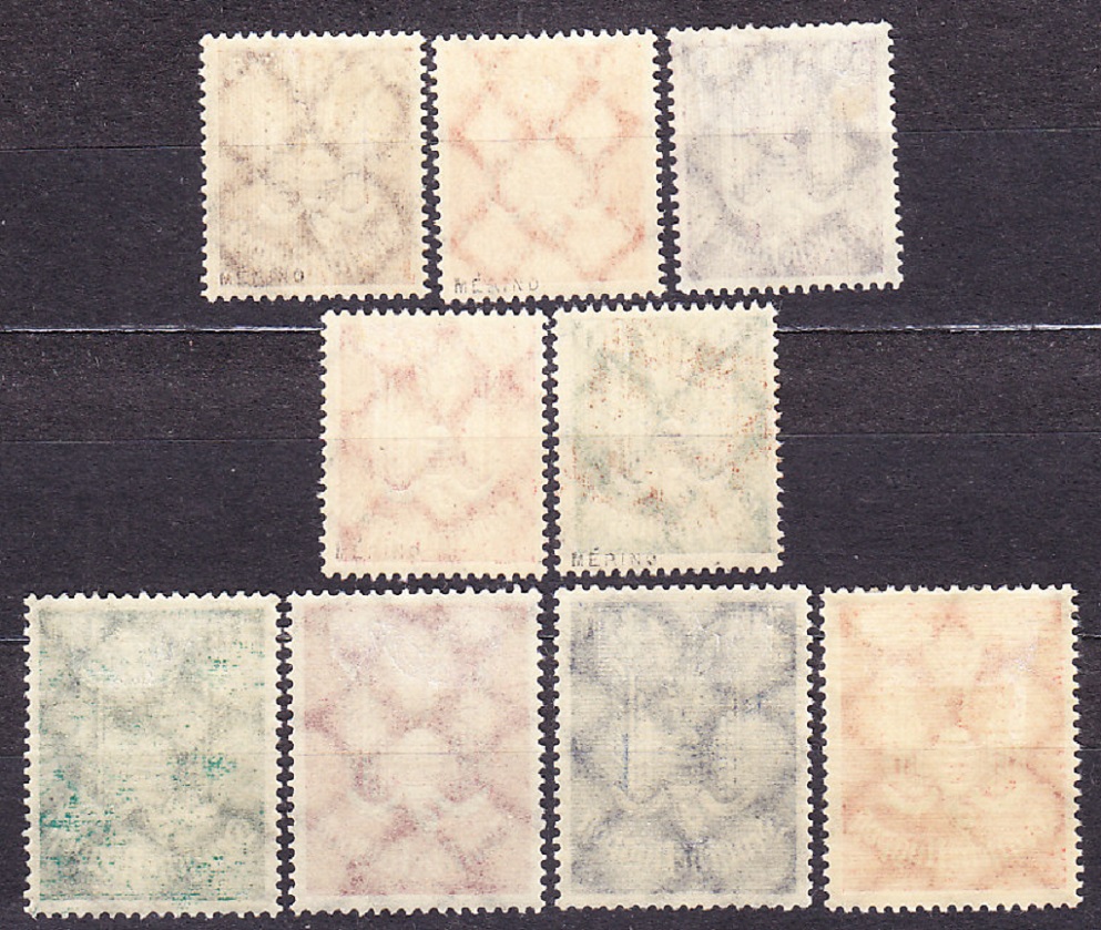 DEUTSCHES REICH 1922, Michel 210-218, kompletná séria. HOLUBICE.