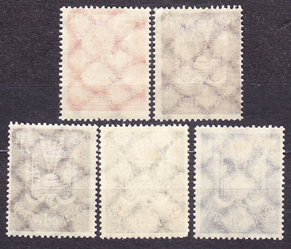 DEUTSCHES REICH 1923, Michel 263-267, * čistá séria. HOLUBICE.