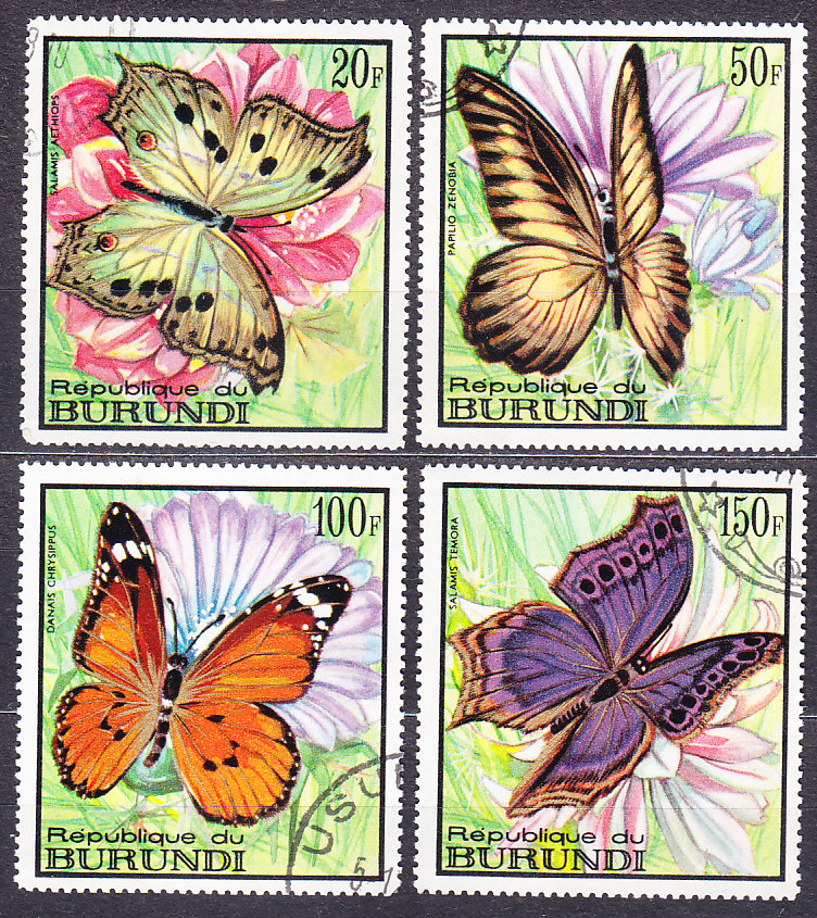 BURUNDI 1968, Michel 411-426, razené. MOTÝLE.