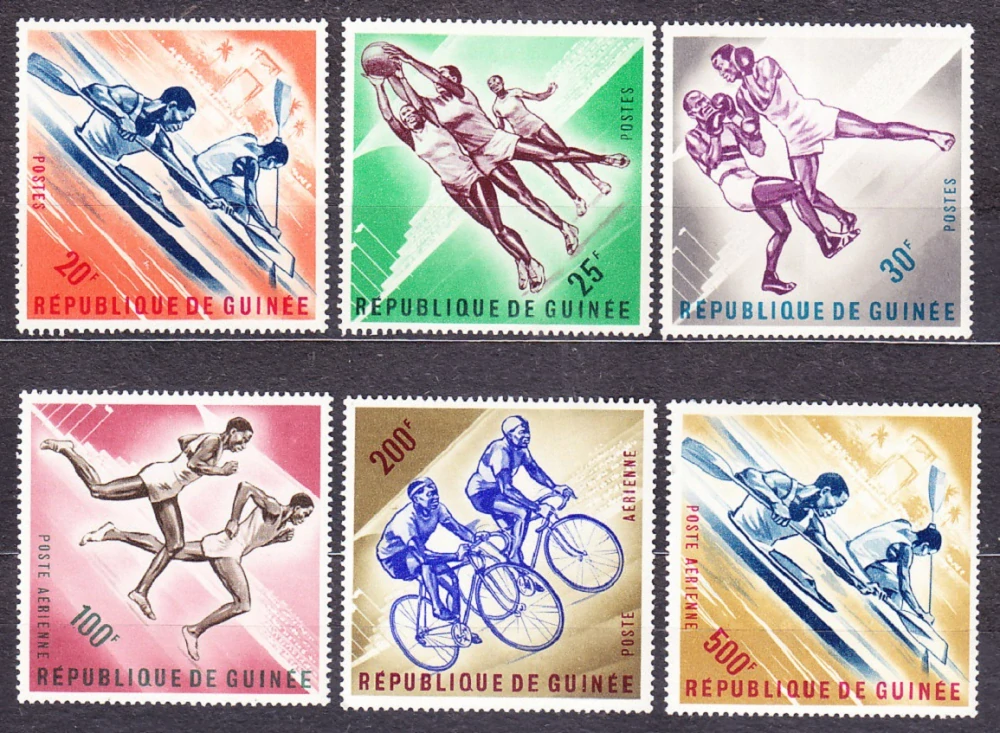 GUINEA 1963, Michel 164-178, ** čistá séria. ŠPORT.