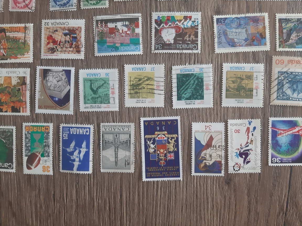 KANADA, razené známky, každá iná. 100 KS.