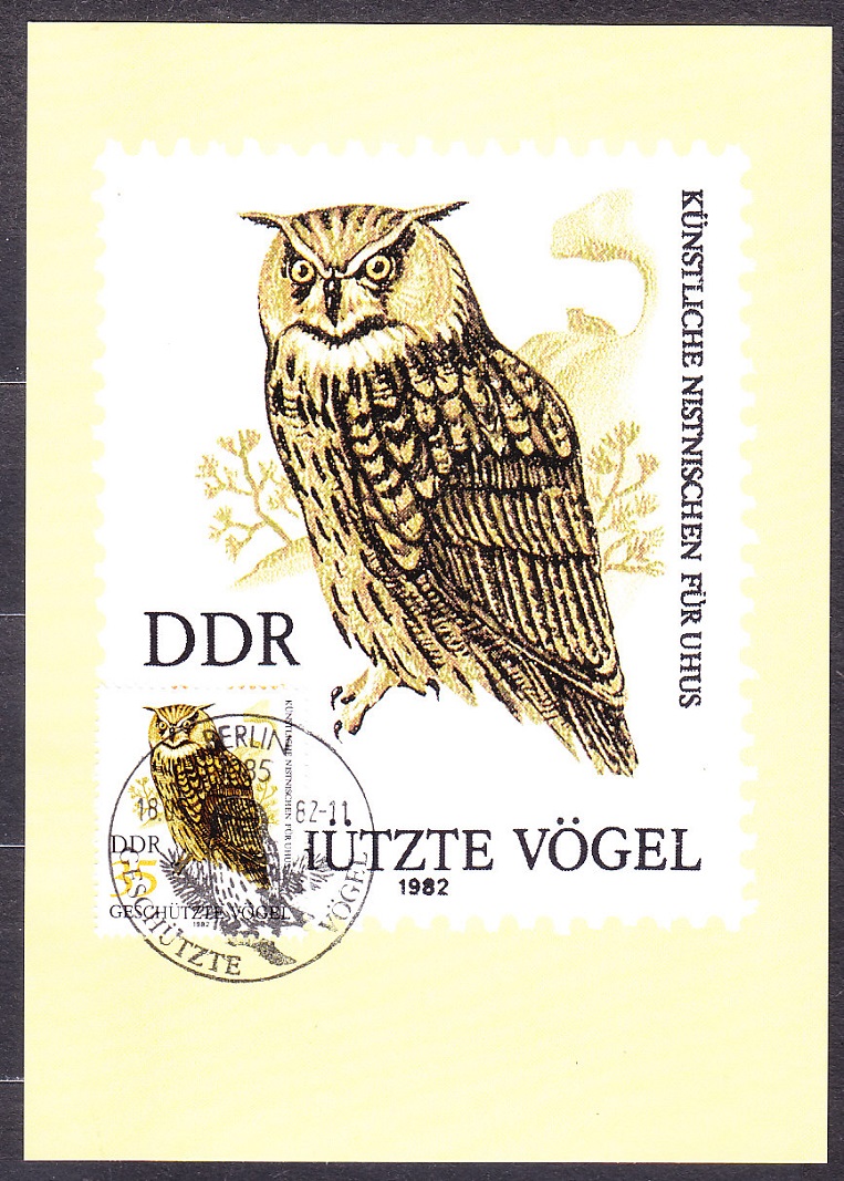 NDR 1982, Michel 2702-2705, kompletná séria - MAXIKARTY. VTÁCTVO - DRAVCE.
