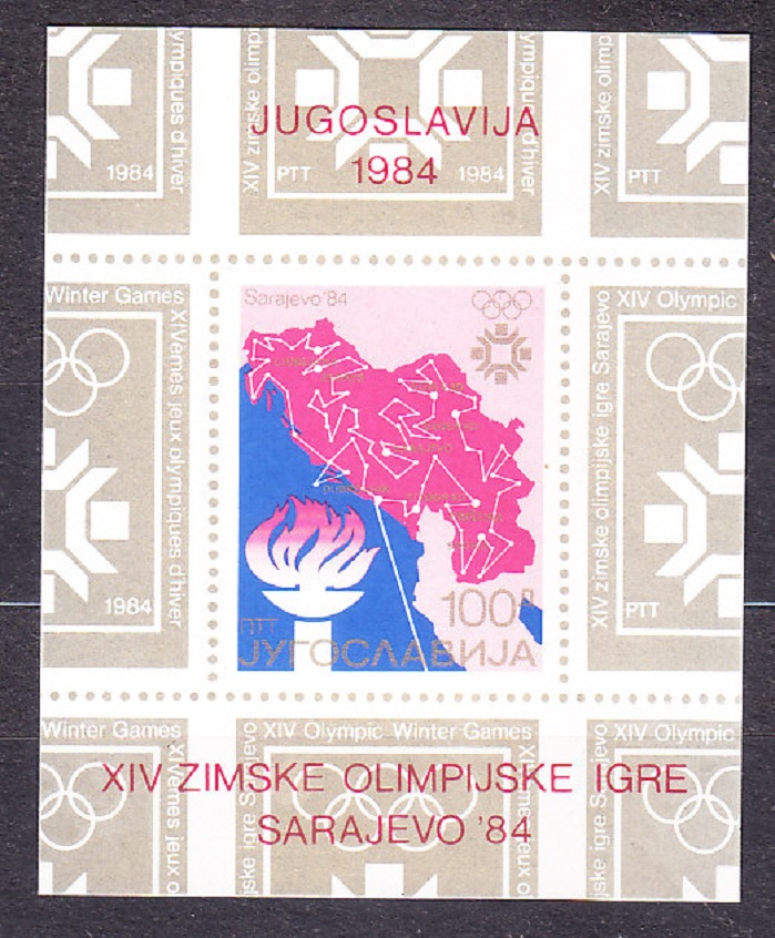 JUHOSLÁVIA 1984, Michel 2025-2032 + Block 24, 25, ** čistá séria + 2 hárčeky. ZOH V SARAJEVE.