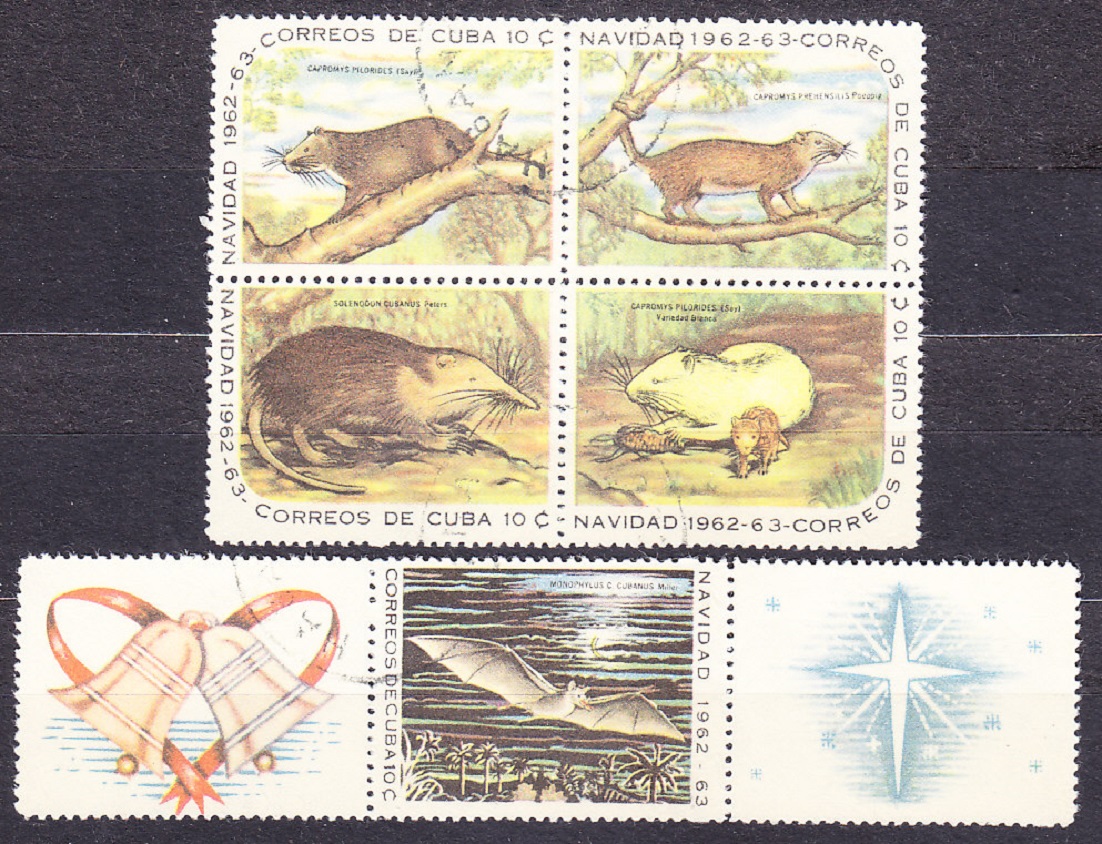 KUBA 1962, Michel 820-834, razená séria. JAŠTERY, HADY, CHROBÁKY, CICAVCE.