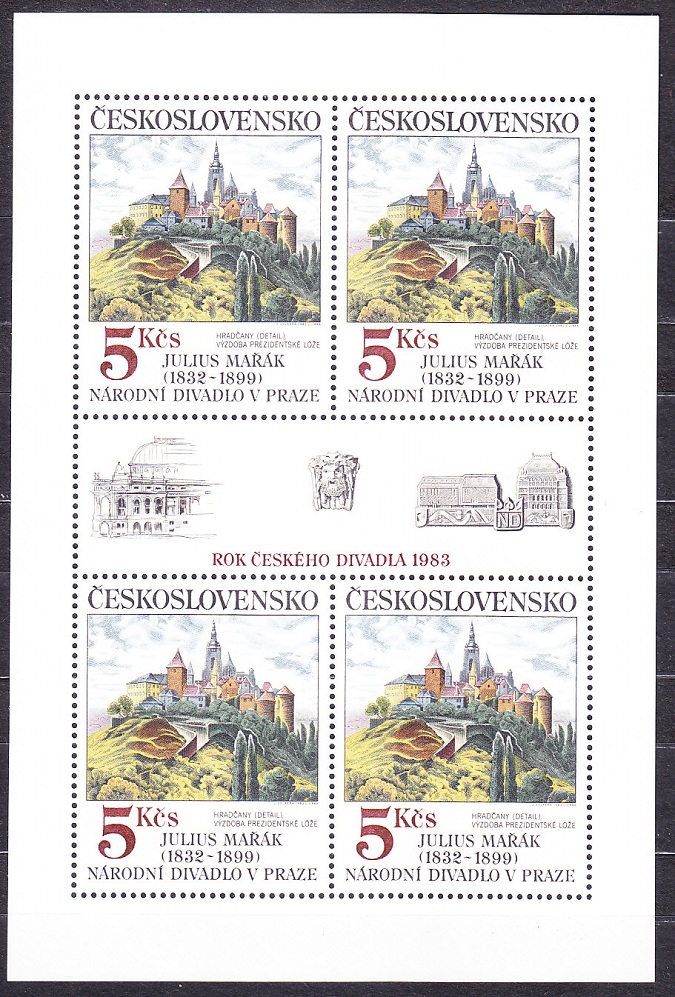 ČSSR 1983, Pofis PL 2616 - PL 2620, ** čistá séria v tlačových listoch. UMENIE - MAĽBY.