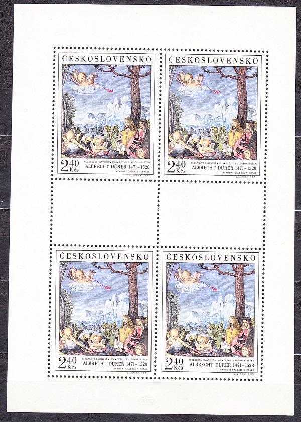 ČSSR 1971, Pofis PL 1922- PL 1926, ** čistá séria v tlačových listoch. UMENIE - MAĽBY.