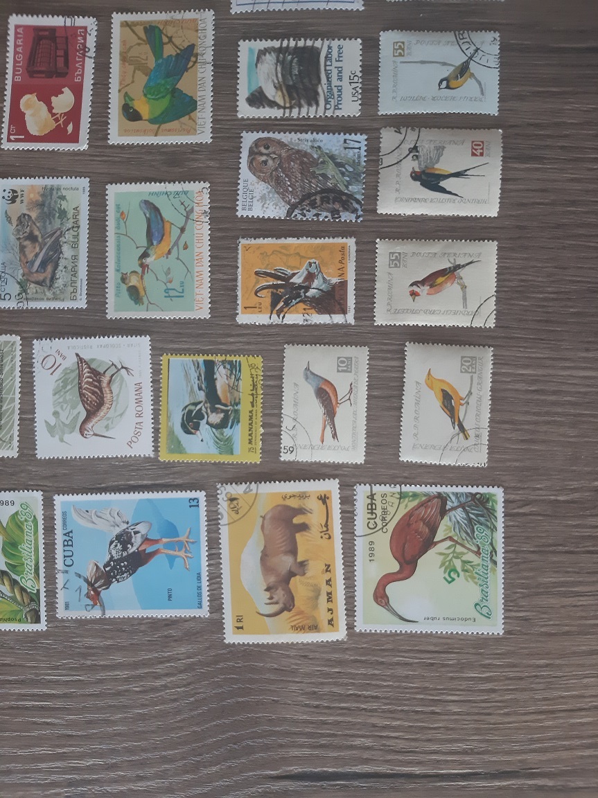 FAUNA, razené známky, každá iná. 100 KS.