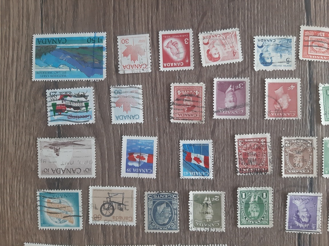 KANADA, razené známky, každá iná. 100 KS.