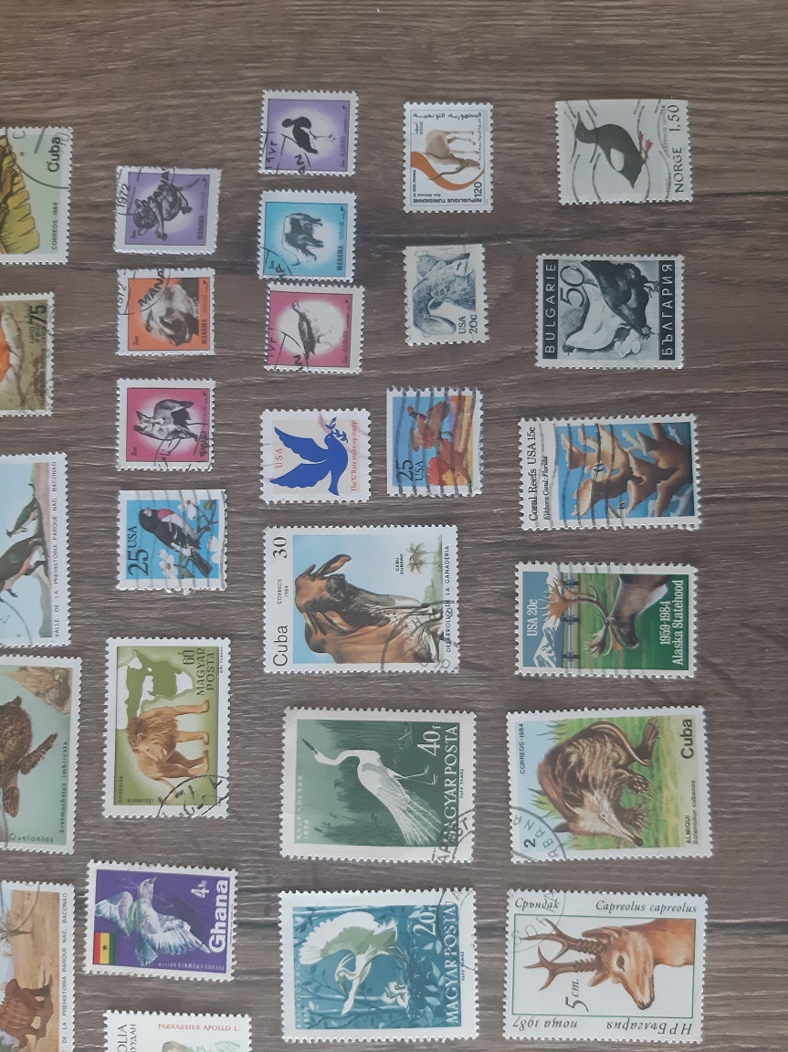 FAUNA, razené známky, každá iná. 100 KS.