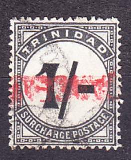 TRINIDAD 1923, Michel 25, razená. KOLÓNIE. DOPLATNÉ. ČÍSLICE.