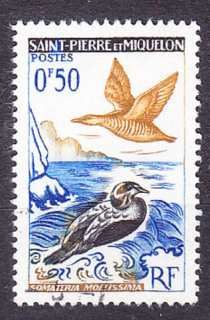ST. PIERRE ET MIQUELON 1963, Michel 398, razená. KOLÓNIE. VTÁCTVO.