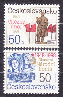 ČSSR 1988, Pofis 2829-2830, ** čistá séria. VÝROČIA.