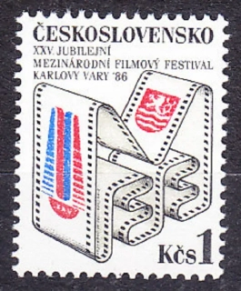 ČSSR 1986, Pofis 2741, ** čistá séria. FILMOVÝ FESTIVAL V KARLOVÝCH VAROCH.