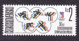 ČSSR 1986, Pofis 2744, ** čistá séria. ČESKOSLOVENSKÝ OLYMPIJSKÝ VÝBOR.