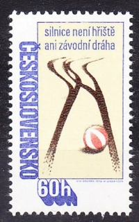 ČSSR 1978, Pofis 2303, ** čistá séria. BEZPEČNOSŤ NA CESTÁCH.