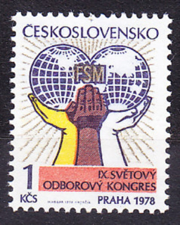 ČSSR 1978, Pofis 2304, ** čistá séria. SVETOVÝ KONGRES ODBOROV.