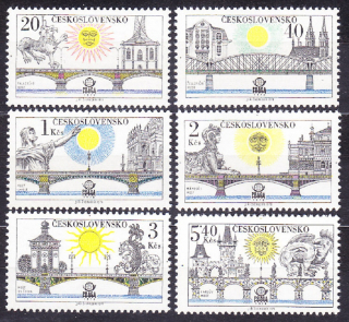 ČSSR 1978, Pofis 2316-2321, ** čistá séria. PRAŽSKÉ MOSTY.
