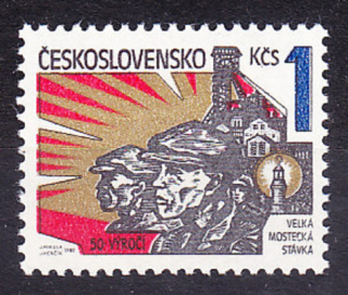 ČSSR 1982, Pofis 2529, ** čistá séria. ŠTRAJK V MOSTE.