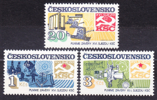ČSSR 1982, Pofis 2557-2559, ** čistá séria. ÚSPECHY SOCIALIZMU.