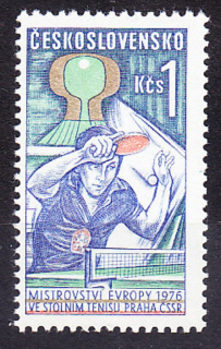 ČSSR 1976, Pofis 2193, ** čistá séria. MAJSTROVSTVÁ EURÓPY V STOLNOM TENISE.