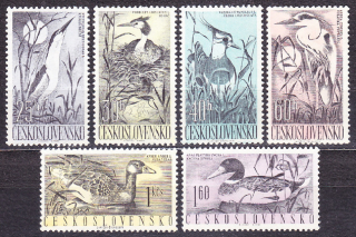 ČSSR 1960, Pofis 1142-1147, ** čistá séria. VODNÉ VTÁCTVO.