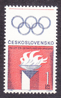 ČSSR 1966, Pofis 1551 DCH 18/2, ** čistá s DCH. ČESKOSLOVENSKÝ OLYMPIJSKÝ VÝBOR.