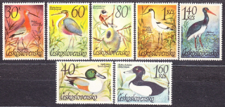 ČSSR 1967, Pofis 1587-1593, ** čistá séria. VODNÉ VTÁCTVO.