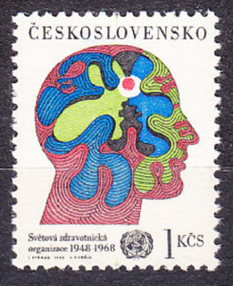 ČSSR 1968, Pofis 1665, ** čistá séria. SVETOVÁ ZDRAVOTNÍCKA FEDERÁCIA.