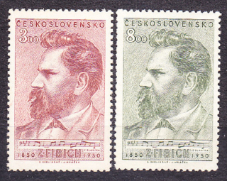 ČSSR 1950, Pofis 556-557, ** čistá séria. SKLADATEĽ ZDENĚK FIBICH.