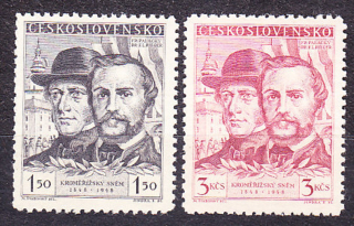 ČSSR 1948, Pofis 479-480, ** čistá séria. KROMĚŘÍŽSKY SNEM.