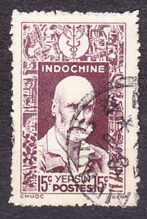 FRANCÚZSKA INDOČÍNA 1944, Michel 337, razená. KOLÓNIE. OSOBNOSTI - A. YERSIN.