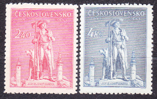 ČSSR 1945, Pofis 431-432, ** čistá séria. JAN SLADKÝ - KOZINA.